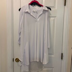 White Long Sleeve Tunic Top
